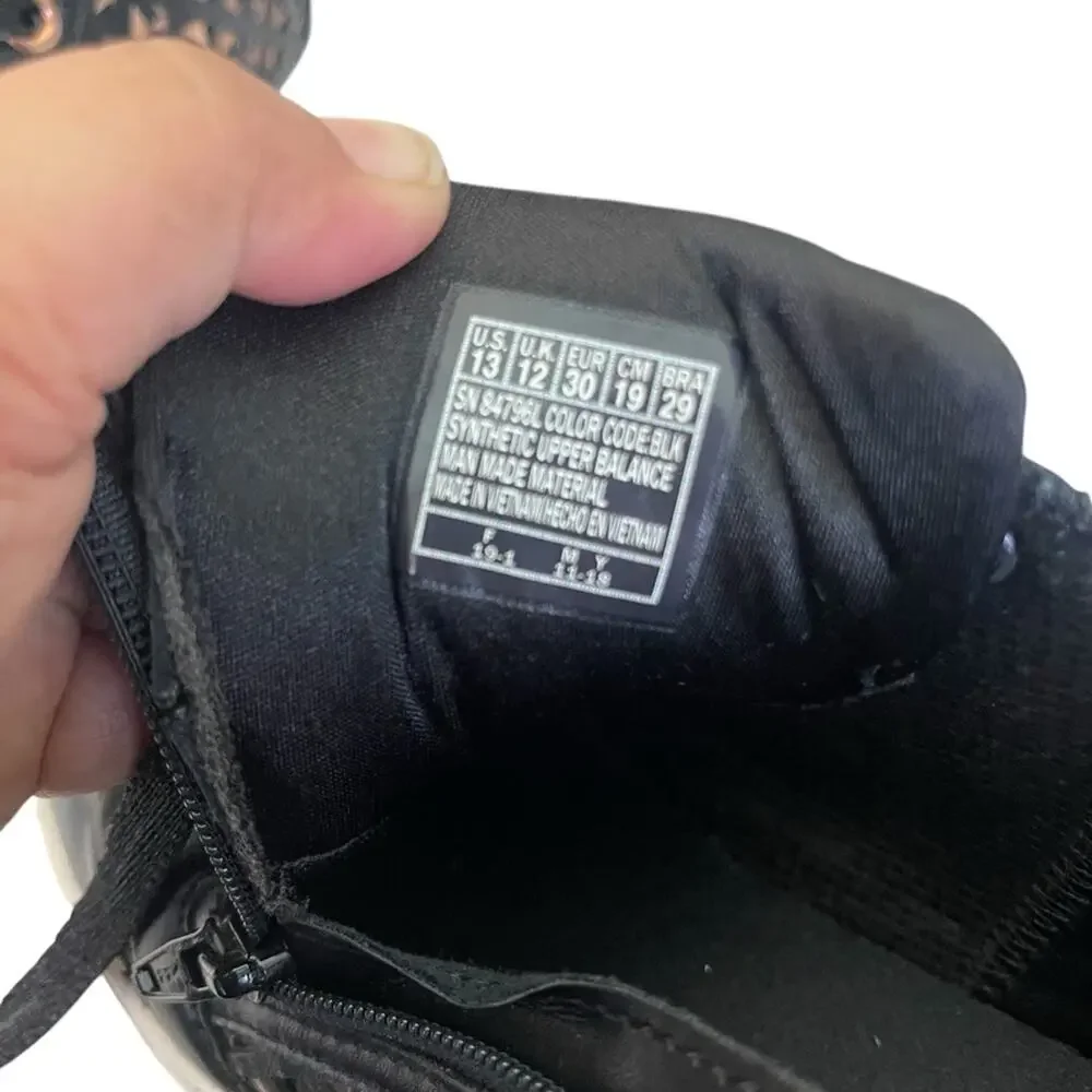 Skechers Faux Leather Geometric Design Side Zip High Top Sneakers Black Gold 13